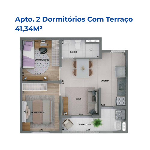Planta 41,34M²